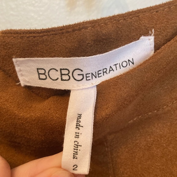 brown faux suede skirt - Picture 4 of 4